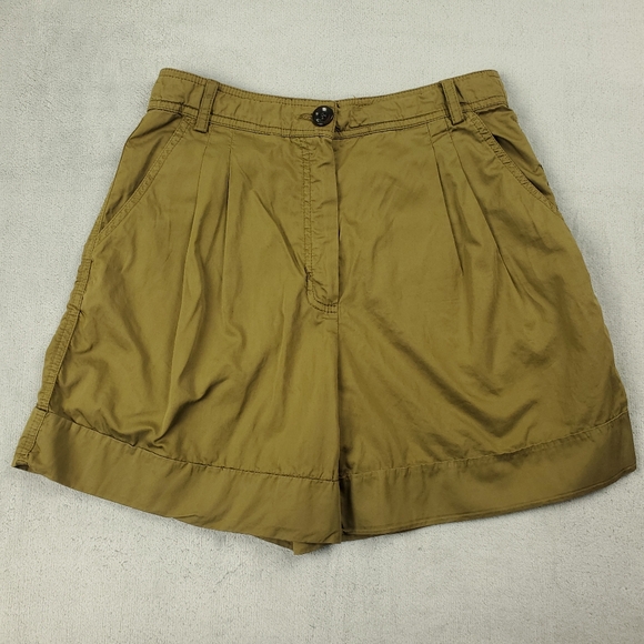 Gaetano Navarra Shorts Womens 40 Pleated Cotton Preppy Designer Italy Made - Picture 1 of 10